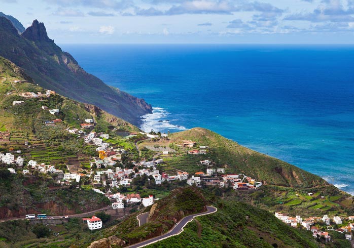 das dorf taganana auf teneriffa